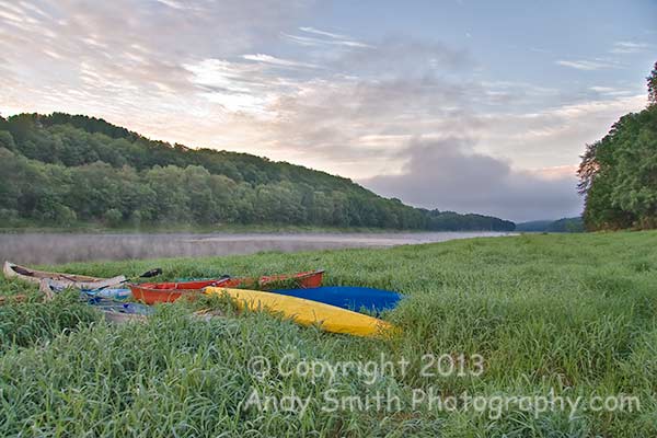 Dawn on the Delaware Below Skinner's Falls